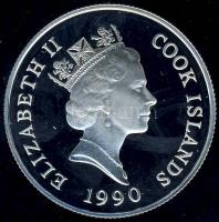 Cook-szigetek 1990. 10$ Ag "Olimpia-futás" T:PP