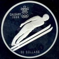 Kanada 1987. 20$ Ag "Téli olimpia-síelés" T:PP