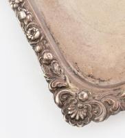 Ezüst (Ag) tálca. Koronás, A.A. monogrammal vésett, jelzett: 1836 antik bécsi fémjel, STM mester jeg...