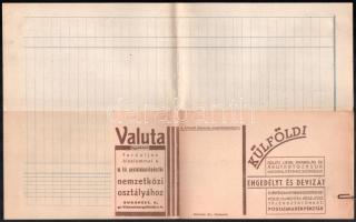 1942 Fischer és Hartmann szobafestők fejléces számla