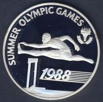 Barbados 1988. 20$ Ag "Olimpia-gátfutás" T:PP Csak 15.000db!