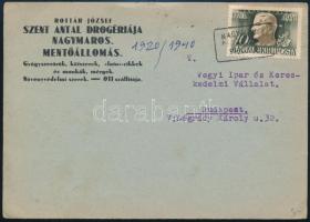 1940 Nagymaros Szent Antal drogéria levelezőlap