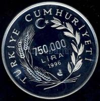 Törökország 1996. 750.000L Ag "Európa" T:PP Csak 35.000db!