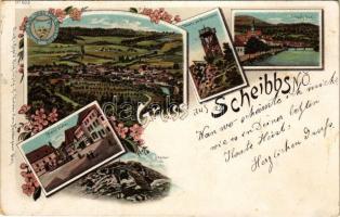 1901 Bregenz, Gruss vom St. Gebhardsberg. C. Jurischek Kunstverlag Art Nouveau, floral, litho (EB)