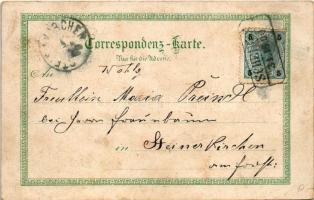 1901 Bregenz, Gruss vom St. Gebhardsberg. C. Jurischek Kunstverlag Art Nouveau, floral, litho (EB)