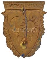 1919. "Székely Hadosztály" sapkajelvénye (46x37mm) sorszámozott "1700" hátlappal...