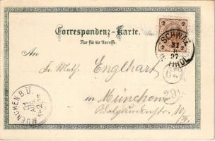 1897 (Vorläufer!) Schwaz (Tirol), Georgenberg, Schloss Sigmundslust, Kloster Fiecht, Pfarrkirche / c...