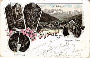 1898 (Vorläufer) Sankt Johann im Pongau, Liechtenstein-Klamm. Ottmar Zieher Art Nouveau, floral, litho (fa)