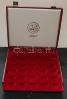 Éremtartó kazetta, 2db tálcával, összesen 50 férőhellyel, 31mm átmérőjű érmékhez, jó állapotban