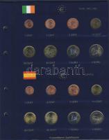 Euro-gyűjtemény 12 ország Euro forgalmi pénzei 1c-2€, vegyes évszámú komplett sorok, dekor...