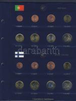 Euro-gyűjtemény 12 ország Euro forgalmi pénzei 1c-2€, vegyes évszámú komplett sorok, dekor...