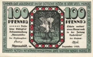 Német Birodalom / Weimari Köztársaság / Ahrensbök 1920. 25Pf + 50Pf + 100Pf 3klf db, teljes sor T:I