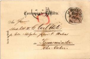 1896 (Vorläufer!!!) Wien, Vienna, Bécs; Stefanskirche, Graben / church, street view. Schneider &...