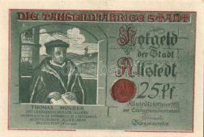 Német Birodalom / Weimari Köztársaság / Alstedt 1921. 10Pf + 25Pf + 50Pf(6x) összesen 8klf db, telje...