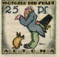 Német Birodalom / Weimari Köztársaság / Altona 1921. 25Pf(2x) + 50Pf(2x) + 75Pf(2x) összesen 6klf db...