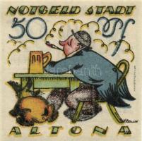 Német Birodalom / Weimari Köztársaság / Altona 1921. 25Pf(2x) + 50Pf(2x) + 75Pf(2x) összesen 6klf db...