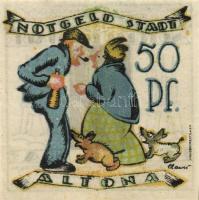 Német Birodalom / Weimari Köztársaság / Altona 1921. 25Pf(2x) + 50Pf(2x) + 75Pf(2x) összesen 6klf db...