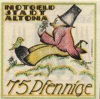Német Birodalom / Weimari Köztársaság / Altona 1921. 25Pf(2x) + 50Pf(2x) + 75Pf(2x) összesen 6klf db...