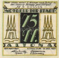 Német Birodalom / Weimari Köztársaság / Altona 1921. 25Pf(2x) + 50Pf(2x) + 75Pf(2x) összesen 6klf db...