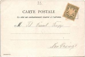 1900 Paris, Place Vendome / square. Th. W. Dessin 3. litho (worn corners)