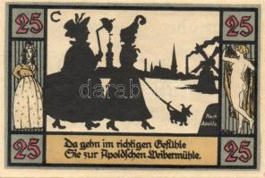 Német Birodalom / Weimari Köztársaság / Apolda 1921. 25Pf(6x) 6klf db, teljes sor T:I