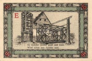 Német Birodalom / Weimari Köztársaság / Apolda 1921. 50Pf(6x) 6klf db, teljes sor T:I