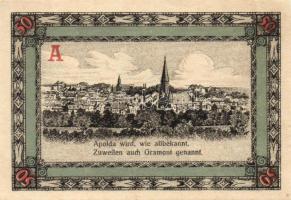 Német Birodalom / Weimari Köztársaság / Apolda 1921. 50Pf(6x) 6klf db, teljes sor T:I