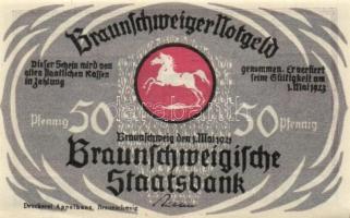 Német Birodalom / Weimari Köztársaság / Braunschweig 1921. 10Pf + 25Pf + 50Pf + 75Pf 4klf db, teljes...