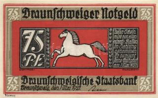 Német Birodalom / Weimari Köztársaság / Braunschweig 1921. 10Pf + 25Pf + 50Pf + 75Pf 4klf db, teljes...