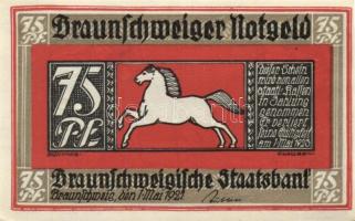 Német Birodalom / Weimari Köztársaság / Braunschweig 1921. 10Pf + 25Pf + 50Pf + 75Pf 4klf db, teljes...