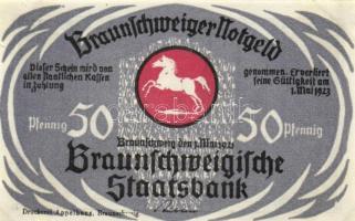 Német Birodalom / Weimari Köztársaság / Braunschweig 1921. 10Pf + 25Pf + 50Pf + 75Pf 4klf db, teljes...