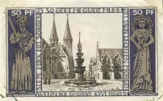 Német Birodalom / Weimari Köztársaság / Braunschweig 1921. 10Pf + 25Pf + 50Pf + 75Pf 4klf db, teljes...