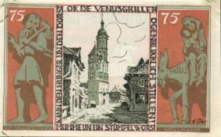 Német Birodalom / Weimari Köztársaság / Braunschweig 1921. 10Pf + 25Pf + 50Pf + 75Pf 4klf db, teljes...