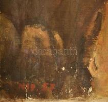 Nolipa István Pál (1907-1986): Élüzem (szocreál festmény). Olaj, vászon. Jelezve balra lent. Hátolda...