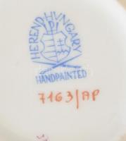 Herendi purpur Apponyi mintás váza. Kézzel festett, jelzett, hibátlan. m: 19 cm