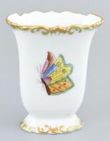Herendi Viktória mintás vázácska. Kézzel festett, jelzett, hibátlan m: 9 cm