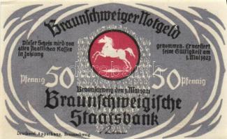 Német Birodalom / Weimari Köztársaság / Braunschweig 1921. 10Pf + 25Pf + 50Pf + 75Pf 4klf db, teljes...