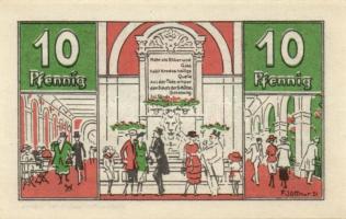 Német Birodalom / Weimari Köztársaság / Bad Harzburg 1921. 10Pf + 20Pf + 50Pf + 75Pf 4klf db, teljes sor T:I