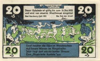 Német Birodalom / Weimari Köztársaság / Bad Harzburg 1921. 10Pf + 20Pf + 50Pf + 75Pf 4klf db, teljes...