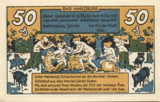 Német Birodalom / Weimari Köztársaság / Bad Harzburg 1921. 10Pf + 20Pf + 50Pf + 75Pf 4klf db, teljes...