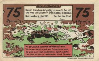 Német Birodalom / Weimari Köztársaság / Bad Harzburg 1921. 10Pf + 20Pf + 50Pf + 75Pf 4klf db, teljes...