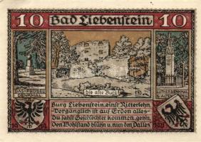 Német Birodalom / Weimari Köztársaság / Bad Liebenstein D.N. 10Pf + 25Pf + 50Pf 3klf db, teljes sor T:I
