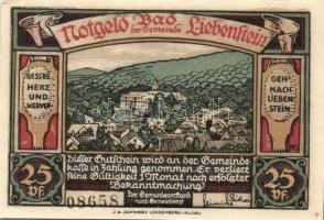 Német Birodalom / Weimari Köztársaság / Bad Liebenstein D.N. 10Pf + 25Pf + 50Pf 3klf db, teljes sor ...