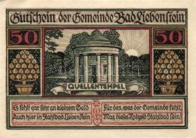 Német Birodalom / Weimari Köztársaság / Bad Liebenstein D.N. 10Pf + 25Pf + 50Pf 3klf db, teljes sor ...