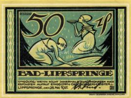 Német Birodalom / Weimari Köztársaság / Bad Lippspringe 1921. 25Pf + 50Pf + 75Pf 3klf db, teljes sor...