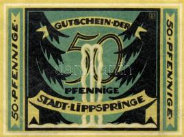 Német Birodalom / Weimari Köztársaság / Bad Lippspringe 1921. 25Pf + 50Pf + 75Pf 3klf db, teljes sor...