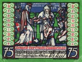 Német Birodalom / Weimari Köztársaság / Bad Lippspringe 1921. 25Pf + 50Pf + 75Pf 3klf db, teljes sor...