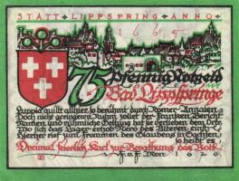 Német Birodalom / Weimari Köztársaság / Bad Lippspringe 1921. 25Pf + 50Pf + 75Pf 3klf db, teljes sor...