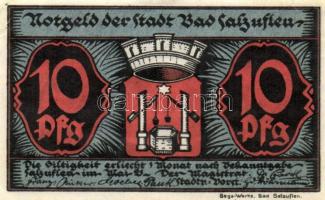 Német Birodalom / Weimari Köztársaság / Bad Salzuflen 1921. 10Pf + 25Pf + 50Pf(2x) 4klf db, teljes sor T:I,III(1x)