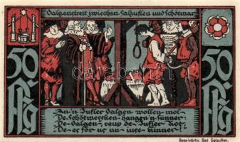 Német Birodalom / Weimari Köztársaság / Bad Salzuflen 1921. 10Pf + 25Pf + 50Pf(2x) 4klf db, teljes s...